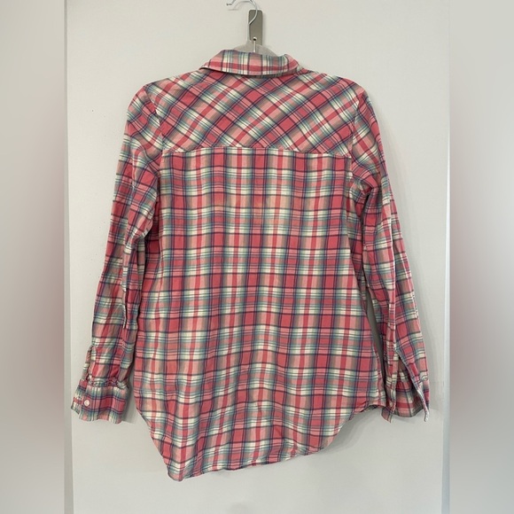 Delia*s, Small, women’s pink plaid button down long sleeve shirt vintage? 90s - Picture 4 of 7